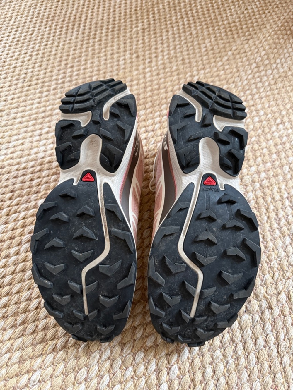 Salomon Women's Pink and White Trail Running Shoes - Picture 3 of 4